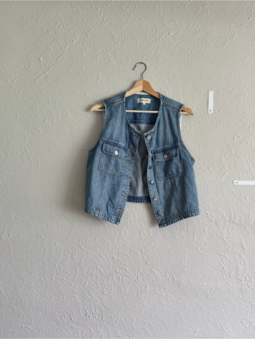 Madewell Light Blue Denim Vest